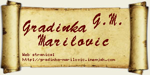 Gradinka Marilović vizit kartica